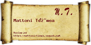 Mattoni Tímea névjegykártya